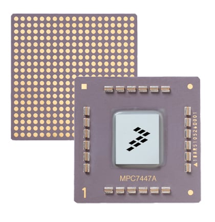 MPC7447A chip shot - front view
