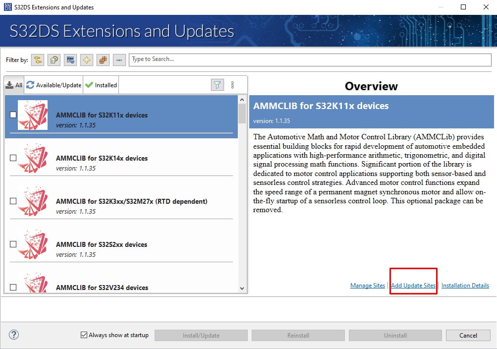 Add the RTD Drivers to S32DS