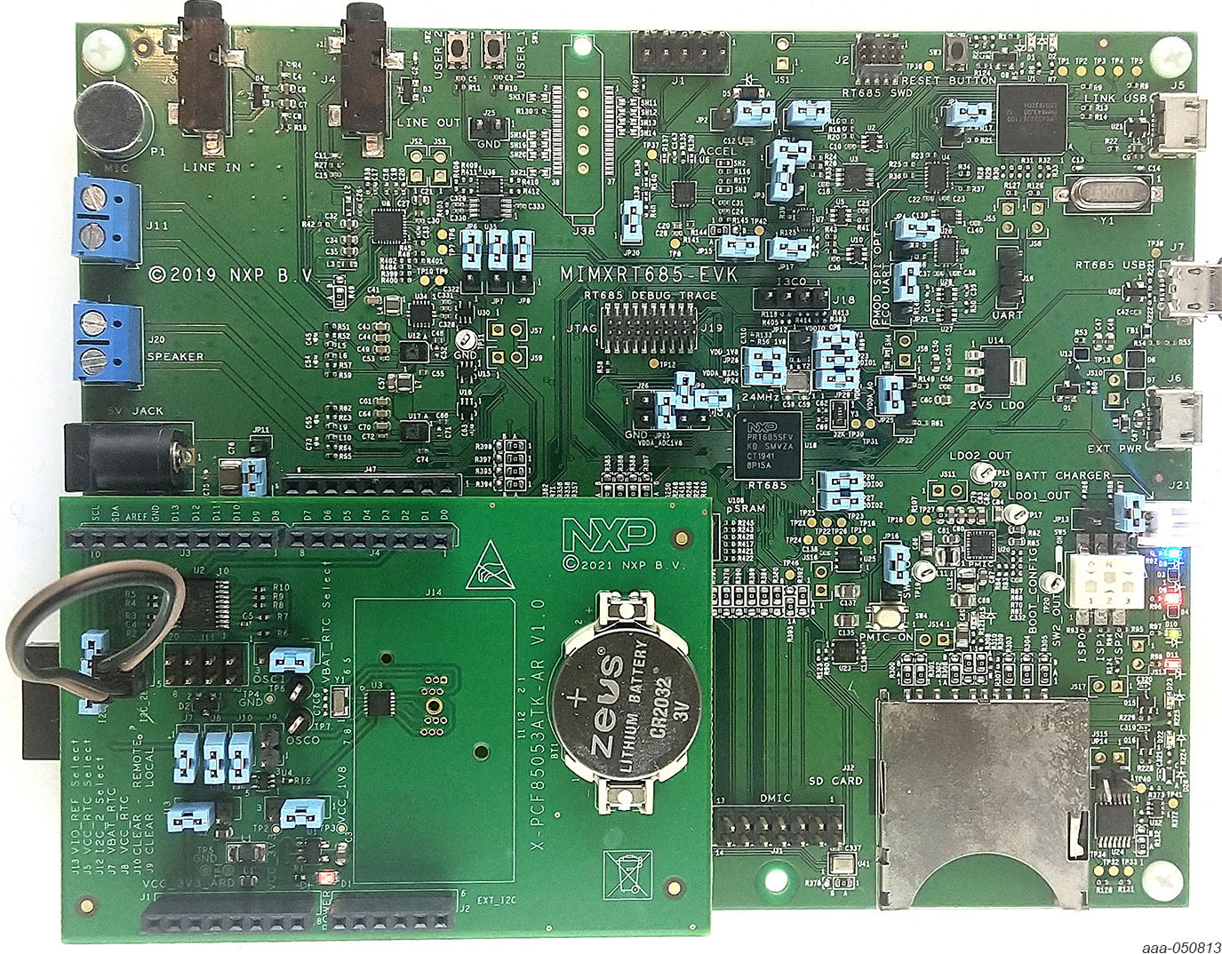 PCF85053ATK-ARD Expansion Board / MIMXRT685-EVK Board Operation
