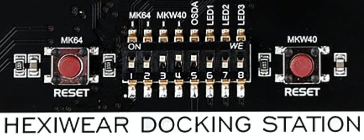 Figure 22.  Docking Station Jumper Switch configuration to debug KW41Z