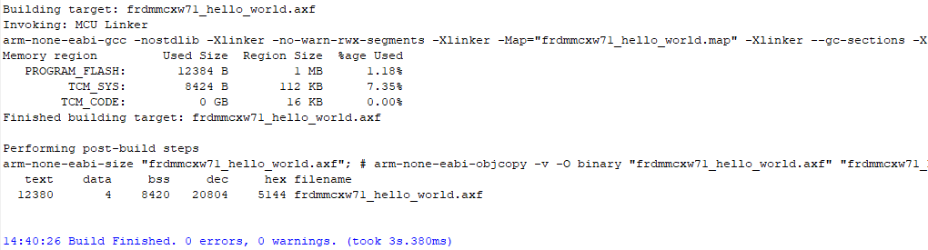 FRDM-MCXW71 Console